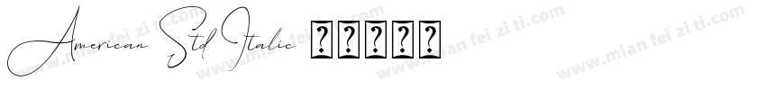 American Std Italic字体转换